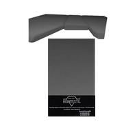 EXKLUSIV HEIMTEXTIL Lenzuolo con angoli in spugna per camper, 3 pezzi, 2 letti lunghi + 1 parte centrale, 80% cotone, 20% poliestere, certificato Öko-Tex, qualità del marchio, altezza 20 cm, antracite