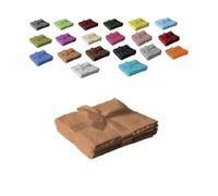 EXKLUSIV HEIMTEXTIL set di asciugamani in tessuto termico con fiocco e cuscino per sedia da giardino o sdraio, 100% cotone, sabbia, Seiftuch 4er Set 30 x 30 cm