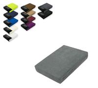 EXKLUSIV HEIMTEXTIL spugna lenzuolo con angoli con elastico, Grau, 180 - 200 x 200 cm