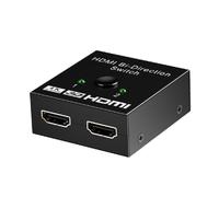 EXKOKORO Switch HDMI 4K, selettore selettore HDMI in alluminio 2 in 1 out, hub HDMI manuale supporta HD compatibile con Xbox PS5/4/3 proiettore Blu-Ray laptop, PC
