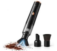 EXKRT Aspirapolvere senza fili per barista, senza fili, per macinacaffè e macchina per caffè espresso, 2 accessori, filtro lavabile, ricaricabile USB-C, nero