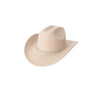 EXKURPOO Cappello Cowboy Spring Summer Western Cowboy Hats Sunblock Sunhat Riding Prairie Leather Jazz Hat Adjustable(Color1)