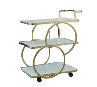 EXKURPOO Carrello Cucina Tavoli da bar con ruote, carrello da cucina, carrello portabottiglie in metallo, carrello da portata con ruote, credenze, scaffale, mobili for hotel, archivi(Style 2)