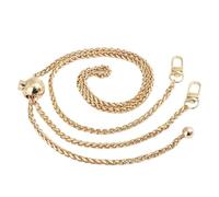 EXKURPOO Catena Borsa DIY Bag Accessories Golden Silvery Metal Chains Replacement Adjustable Shoulder Straps Handbag Handle Chain(Black)
