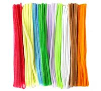 EXKURPOO Scovolini Colorati 100 Pezzi di steli di ciniglia, Bastoncini for la Pulizia, educativi, Fatti a Mano, Colorati, for Tubi, Fai da Te.(Color 18)