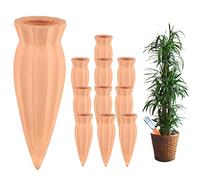 EXLECO 10 x 170ml Cono Irrigazione Argilla, Irrigazione Automatica Piante, Interni Lampadine Irrigazione Dispenser Acqua Piante Innaffiare Vacanza, Globo Ollas Terracotta per Vasi Giardino Orto