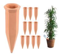 EXLECO 10 x 170ml Cono Irrigazione Argilla, Irrigazione Automatica Piante, Interni Lampadine Irrigazione Dispenser Acqua Piante Innaffiare Vacanza, Globo Ollas Terracotta per Vasi Orto All'aperto