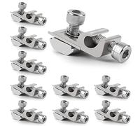 EXLECO 10Pcs Morsetti di Messa a Terra PV Modulo Pannello Solare Clip Alluminio Pannello Solare Fissaggio a Terra Lug Sistema Montaggio Solare Occhielli per Modulo Fotovoltaico Supporto