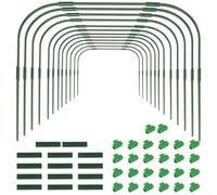 EXLECO 12Pcs Archi per Serra Orto Tunnel per Piante con Clips Cerchi da Giardino per Serra Coperture a Tunnel 90x80cm Cerchi per Serre Tunnel per Piante da Giardino per Copertura Piante Frutta Verdura