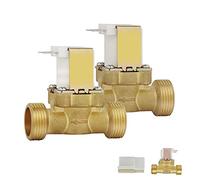 EXLECO 2 Pcs G3/4" Elettrovalvola a Solenoide NC Elettrovalvola DC 12V Elettrica in Ottone Normalmente Elettrovalvola Solenoide Elettrica in Ottone Normalmente Chiusa per Acqua