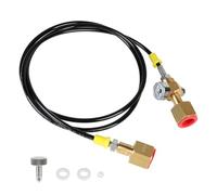 EXLECO Cavo adattatore CO2 da 1,5 m, con manometro da 3000 PSI, tubo di ricarica CO2, adattatore di ricarica CO2, tubo di riempimento, 2 × W21.8-14, connettore filettato, tubo di trasferimento per