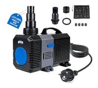 EXLECO Super Eco Pompa Acqua per Laghetto e Filtro 10000L/H 80W, Filtro a Risparmio Energetico Sommergibile Pompa per Flusso per Stagno Acquario laghetti Carpe Koi CTP-10000