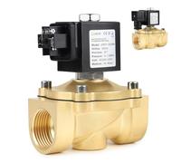 EXLECO Valvola a solenoide in ottone G1", 230 V AC, valvola elettromagnetica in ottone, valvola magnetica elettrica, DN20, 0 - 10 bar, valvola di distribuzione dell'acqua, valvola a solenoide ad
