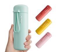 Exllena Borraccia Termica Piccola 200 ml, Borraccia Piccola da Borsetta con Manico Portatile, Mini Borraccia A Tenuta Stagna per Caffè e Latte(Menta)