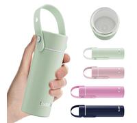 Exllena Borraccia Termica Piccola 200 ml con Rivestimento in Ceramica - Mini Borraccia Termica Compatto, Manico Regolabile e Coperchio Antigoccia - Perfetta per Sport, Viaggi e Uso Quotidiano(Mentha)