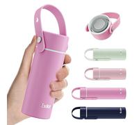 Exllena Borraccia Termica Piccola 200ml con Manico Regolabile- Mini Borraccia Termica con Coperchio in Acciaio Inox - Design Compatto e Portatile - Ideale per Sport, Viaggi e Bambini(Lilla)