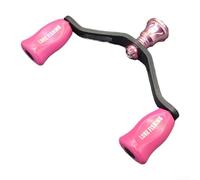 EXLSTLT for FUEGO - Doppio bilanciere in fibra di carbonio, 25 g, per mulinello da spinning, con cuscinetto a sfera, non adatto per maniglie a doppio bilanciere (rosa brillante)