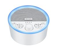 Exmate Macchina di Rumore Bianco con Luce Notturna per Bambini, Suono Rilassante HIFI 29, Controllo del Volume, Timer e Funzione di Memoria per Neonati, Casa, Ufficio (Bianco)