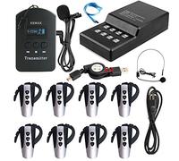 Exmax exd-6824 wireless Tour guide System per Tour guida traduzione simultanea Museum Visiting coaching chiesa Assistive Listening System 1 Transmitter 8 Receiver & 16-port Charger Base