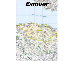 Exmoor Notebook: 120 page lined 6"x9" white pages. Ordnance Survey Map on front and back cover. Great gift idea for someone who loves the outdoors, walking, national parks, and exploring.
