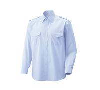 EXNER Camicia pilota manica lunga con patta a spalla in 4 colori, azzurro, 54/54 IT