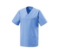 Exner - Casacca da viaggio con scollo a V, 1 tasca sul petto, 2 tasche laterali, azzurro, taglia XS