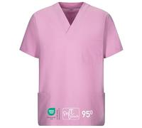 EXNER Casacca unisex a manica lunga, casacca per sala operatoria, casacca con pantaloni, disponibile in 16 colori, lilla., L