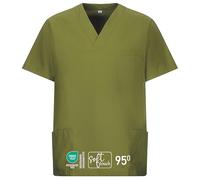 EXNER Casacca unisex, casacca chirurgica, casacca per pantaloni, disponibile in 16 colori, Oliva, M