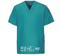 EXNER Casacca unisex, casacca chirurgica, casacca per pantaloni, disponibile in 16 colori, turchese, S