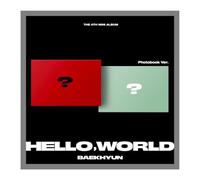 EXO BAEKHYUN Hello, World 4th Mini Album Standard 2 Version Set CD+2p Folded Poster on Pack+80p PhotoBook+1p PostCard+1p Message Card+2p PhotoCard+1ea Sticker+1p Profile+Tracking Sealed HELLO WORLD