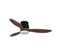 EXO lighting VENTILATORE CON LUCE MISTRAL Ø132cm PER INTERNI IDEALE PER QUALSIASI INTERNO DC 35W LED SMD 24W COLORE NOCE NERO IN ACCIAIO 2700K/3000K/4000K, IP20