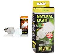 Exo Terra ASKOLL Repti GLO Compatto Lampada-13 (Uvb100), 13 Watt (UVB150) & Luce naturale, lampada per luce diurna a spettro completo, lampada compatta con spettro di luce
