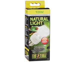 Exo Terra Natural Light, lampada diurna a spettro completo, lampada compatta con spettro diurno ideale per tutti i rettili e gli anfibi, 13 W, attacco E27 (confezione da 1)