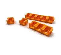 Exoda 10x supporto per 2 connettori Wago tipo 221-412 set di adattatori max 4mm2 compatibile con supporti a 3 e 5 poli per installazioni elettriche flessibili