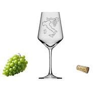 eXODA calice da vino incisione mappa Italia 350ml lavabile in lavastoviglie elegante incisione precisa ideale per serate conviviali facile da pulire versatile promuove responsabilità sociale