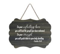 Exodus 15:13 In Your Unfailing Love You Will Lead The People You Have Redeemed In Your Strength You, cartello in legno da appendere alla parete, decorazione per la casa, 15,2 x 25,4 cm