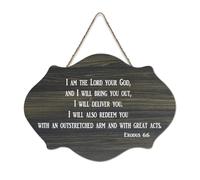 Exodus 6:6 I Am The Lord Your God And I Will Bring You Out I Will Delivery You Cartello di benvenuto in legno rustico per portico anteriore porta decorazione da parete in legno per caffetteria casa