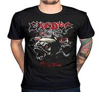 Exodus Piranha Thrash Metal Music Band Mens T-Shirt Black Unisex Mens Tees S