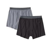 ExOfficio Boxer da Uomo Give-N-Go 2.0, Confezione da 2, Traspirante, Resistente, Facile da Pulire, Biancheria Intima da Viaggio, Onice Acciaio/Nero, Grande