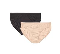 ExOfficio Women's Give-N-Go 2.0 Bikini Brief 2 Pack, Black/Buff, Medium