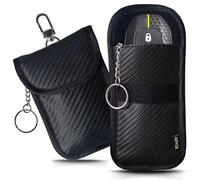 EXOSFER Custodia Anti RFID per Chiave Auto Keyless con Portachiave Design Carbonio - 2 Custodie | Gabbia Faraday Antifurto | Blocco Segnale RFID Carta, Telecomando e Telepedaggio | Anti Relay Attack