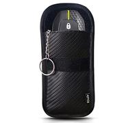 EXOSFER Custodia Anti RFID per Chiave Auto Keyless con Portachiavi, Design Carbonio | Gabbia di Faraday Antifurto | Blocco Segnale per Carta, Telecomando e Badge di Telepedaggio | Anti Relay Attack