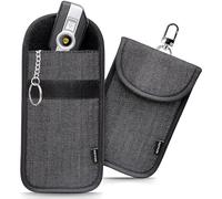 EXOSFER - Custodia Schermata Chiave Keyless. Gabbia Faraday Antifurto Auto. Blocco segnale RFID/Chiavi, Telecomando e Telepedaggio. Schermatura Rinforzata Contro il Pirataggio - Jeans Médium Set da 2