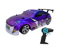 Exost - Auto Radiocomandata Olografica Shiny Flash - Carrozzeria Rosa - Effetti Luminosi - Fino a 15 km/h - 2,4 GHz, Portata 25 m - Batteria Ricaricabile USB - Giocattolo RC Interno/Esterno