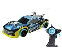 Exost Macchina telecomandata-Xmoke 2.4Ghz-Macchinina da Corsa con Serbatoio di Fumo-Giocattolo per Bambini-dai 5 Anni, Color Blue et Yellow, 40 x 21.5 x 26 cm, 20628