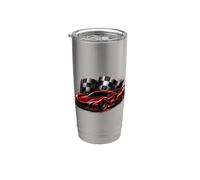 Exotic Car Racing Turbo Race Speed Flag per bambini e ragazzi da uomo Bicchiere termico in acciaio inox doppia parete