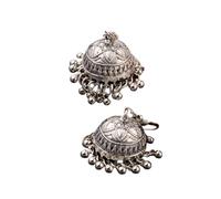 Exotic Ethnic Birdcage Rice Beads Earrings, Trendy For Fashion Lovers(Large silver)