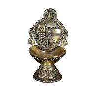 Exotic India Shankh Deepak Shankh Deepak - Conchiglia in ottone super fine da 10,2 cm, per adorazione, regali spirituali e benedizioni