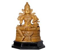 Exotic India Statua in legno di Parvati intagliata a mano con idolo di Bal Ganesha, scultura indù della dea Gauri-Ganesha, 66 cm, per decorare la casa del tempio
