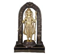 Exotic India Statua in ottone di grandi dimensioni, 134,6 cm, Shri Ram Lalla Bal Roop in piedi Murti Ayodhya Mandir idolo per decorazione del tempio realizzata in India